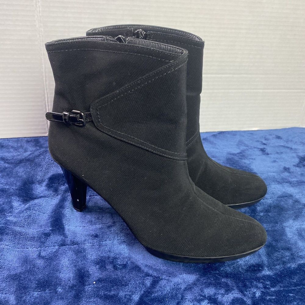 STUART WEITZMAN Women's 8M‎ Ponte Black Heeled Boots Gortex Waterproof Ankle